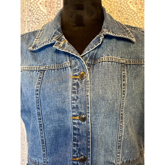 St. Johns Bay Vintage Indigo Denim Vest Jacket Size M - Picture 7 of 11